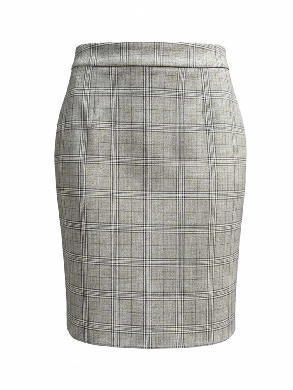 Banana Republic Gray Plaid Pencil Skirt